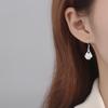 Retro Chinese Style Water Drop Cat's Eye Stone Ear Hooks for Women - Elegant Rotating Dangle Earrings