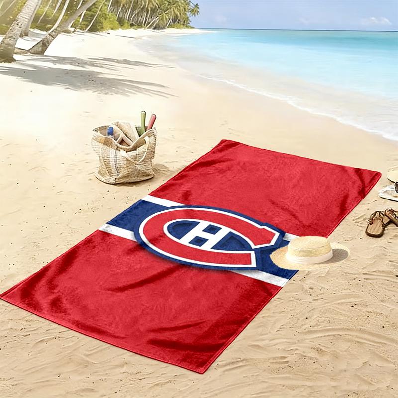 Montreal Canadiens Druck Strandtuch, Großes Weiches Schnelltrocknendes Handtuch für Strand Camping Schwimmen