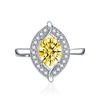 BELLA BOX Leaf Opening Resizable Rings For Women Zircon Engagement Party Fine Jewelry Gift