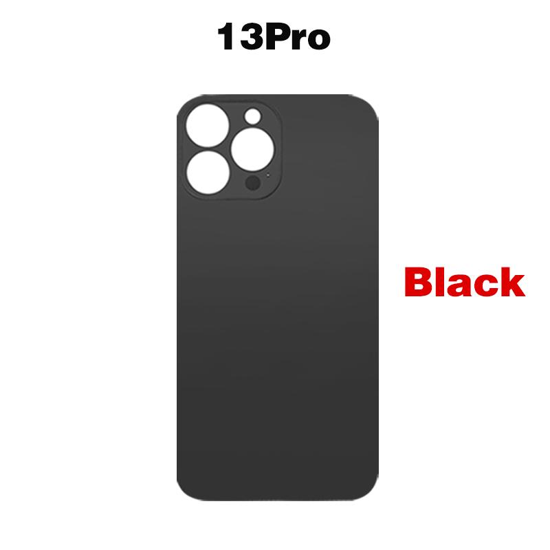 For iPhone 13 Mini Pro Max Big Camera Hole Phone Back Glass Battery Cover Rear Glass Panel Housing Chassis Add 3M Adhesive
