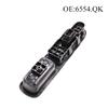 Power Window Single Switch Fit For Peugeot 207 2006-2017 Citroen C3, OE#6554QK 6554.QK Front Right Door Electric Window Lifter Control Button