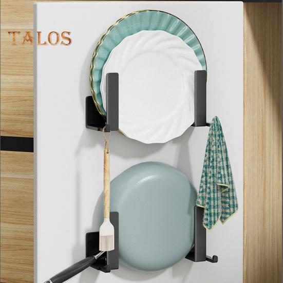 Pot Lid Storage Rack Wall-mounted No Drilling Removeable Waterproof Strong Stickiness Anti-slip Cutting Board Organizer Kitchen Wall Pot Lid Dish