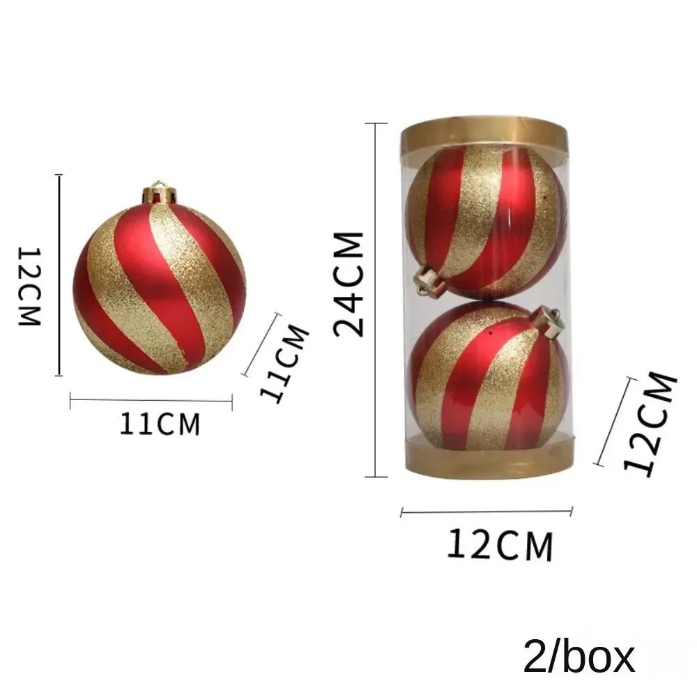 3/2/1Pcs Pumpkin Balls Christmas Tree Ornament Plastic DIY Crafts Painted Christmas Gifts Boxes Pendant Hanging Ornament