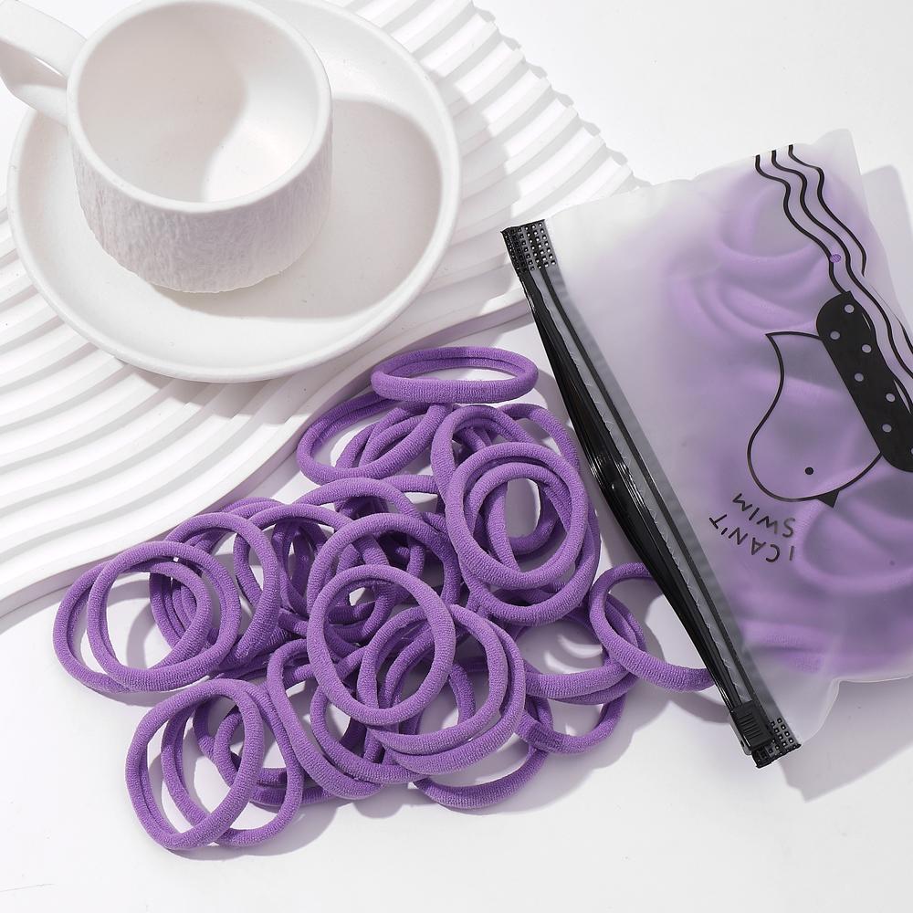 20/50Pcs Women Girls Basic Hair Band 4.5cm Simple Solid Colors Elastic Headband Hair Ropes Ties Hair Accessories Ponytail Holder