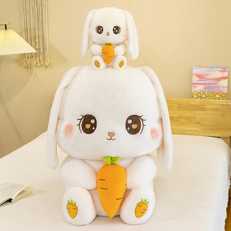Radish rabbit doll plush toy cute girl bed sleeping throw pillow rabbit doll ragdoll birthday gift