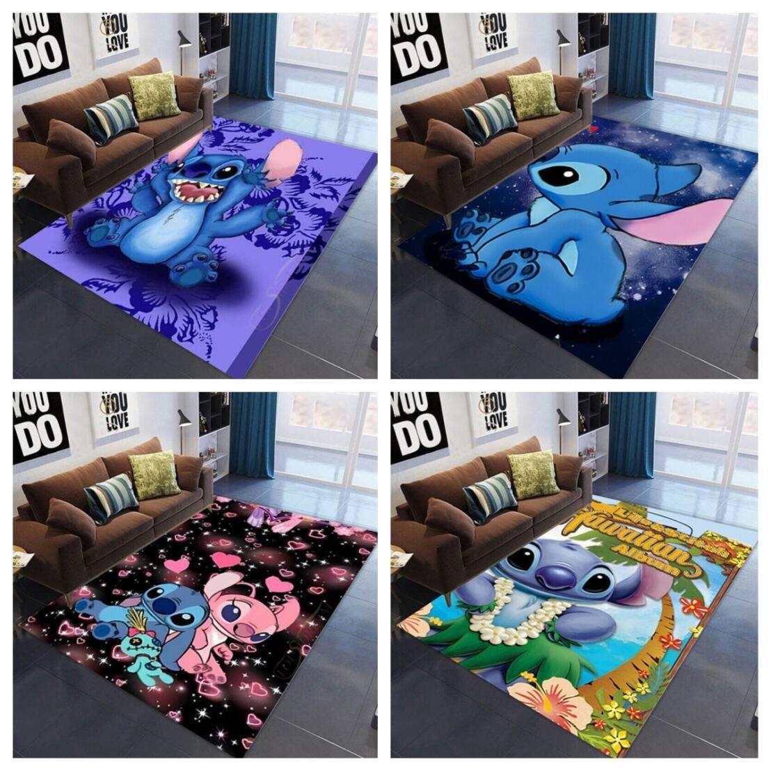 

Carpet Cartoon Animation Children s Room Bedside Foot Mat Bay Window Mat Stitch 50x80cm
