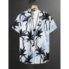 Men's Summer Lightweight Short-Sleeve Shirt Casual Vacation Print Shirt