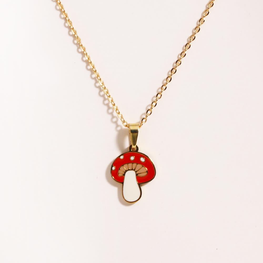 Stainless Steel Delicious Fruit Watermelon Strawberry Charms Necklace Boho Chain Sweet Dopamine Woman Choker Jewelry Gift