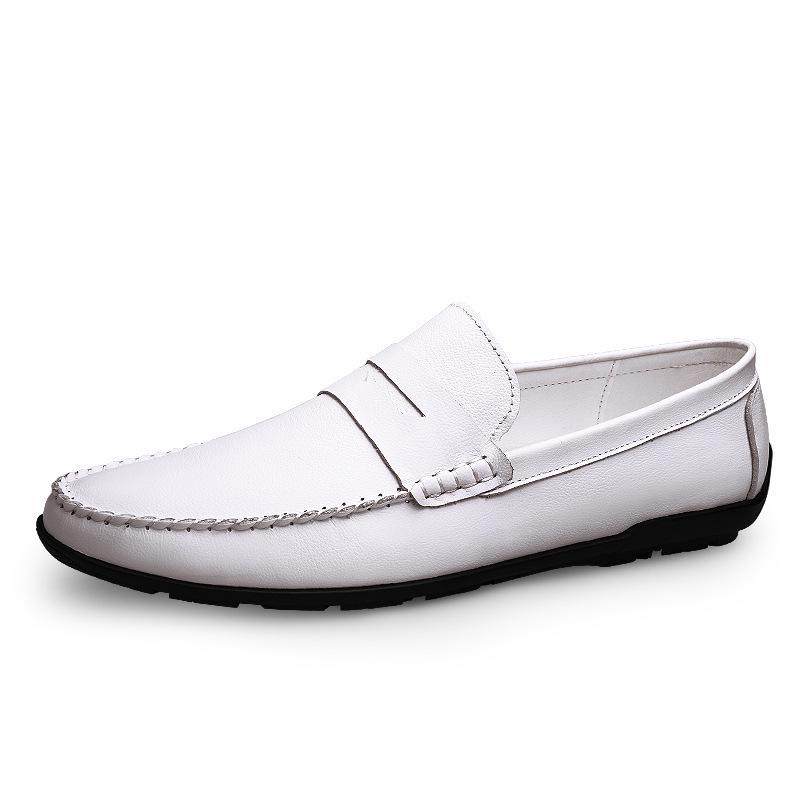 Men s Large Size Leather Slip-On Loafers: Cross-Border Casual  Formal Driving Shoes 39