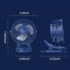 Ventilateur suspendu à Clip 3 en 1, ventilateur de bureau réglable à 360 degrés, batterie Rechargeable de 4000mAh, ventilateur personnel 3