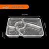 Food Grade Disposable 5-Compartment Takeaway Lunch Box