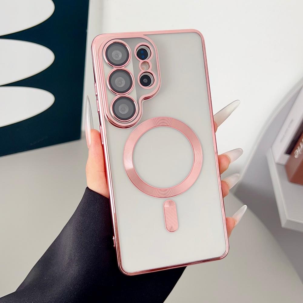 Luxury Plating Phone Case For Samsung Galaxy S26 Ultra S25 S24 S23 FE S22 S21 Plus Ultra Note 20 10 Magnetic For Magsafe Cover