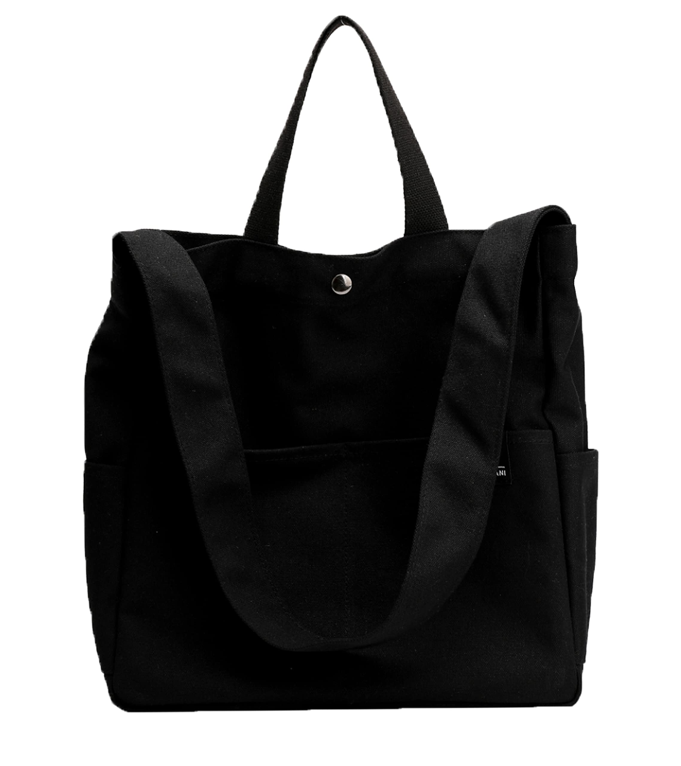 

Ajlve Canvas Tote Bag, Large Capacity Shoulder Bag, Solid Color, Perfect for Overnight Trips, Commuting, and Daycare, Eco-Friendly Canvas Tote Bag,