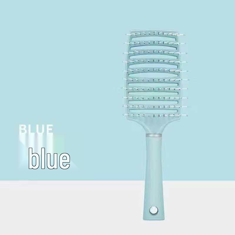 

Cherry Blossom Pink Fluffy Rib Comb High Skull Large Curling Massage Styling Tool for Women s Home Use озеро синього кольору