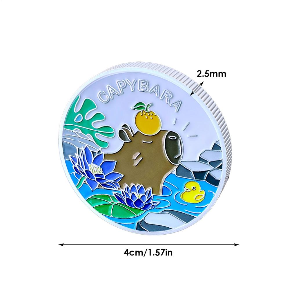 

Coin For Collectors Capybara Coin Capybara Collectibles With Acrylic Protective Box Keepsake Souvenir For Friends Family серебряный
