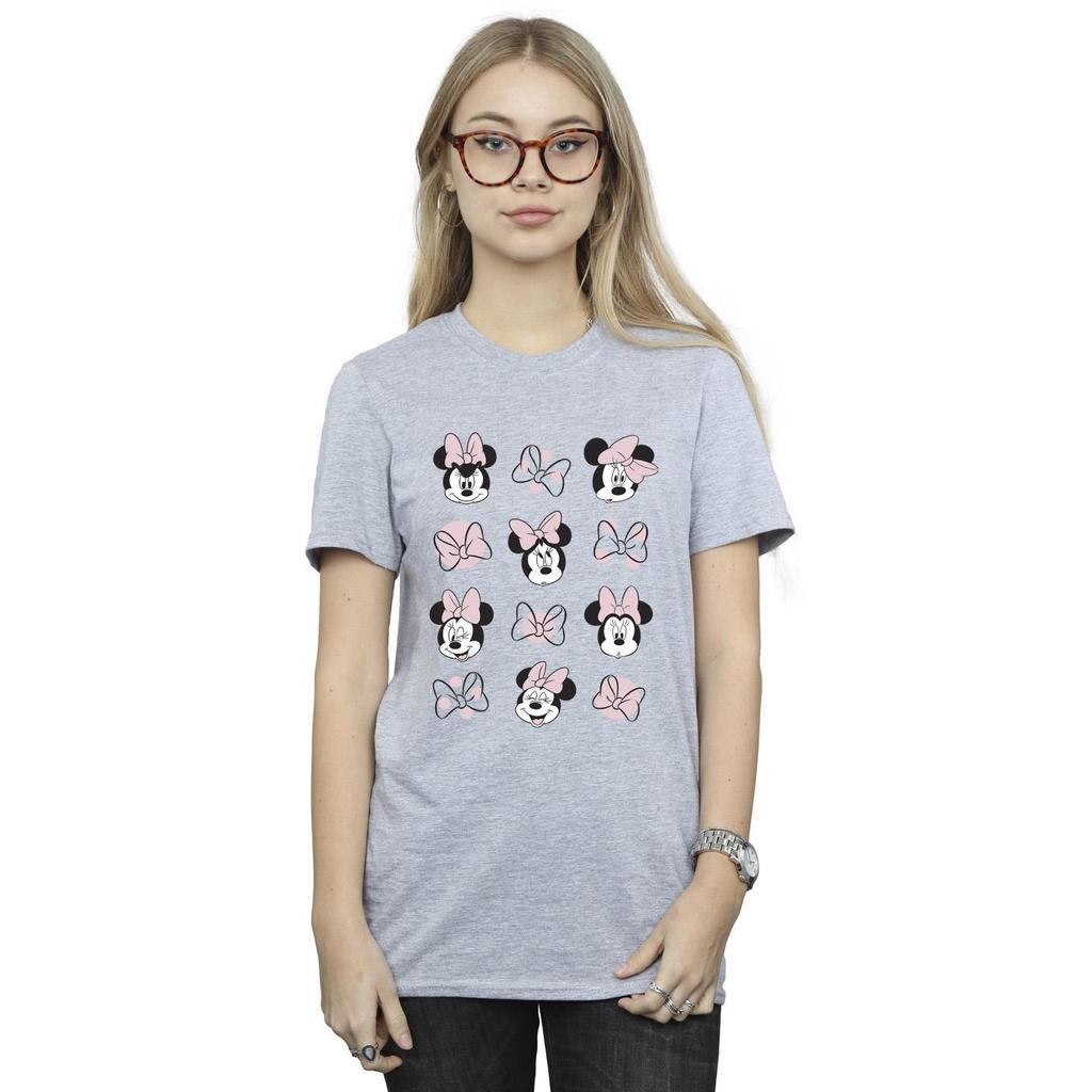Disney Womens/Ladies Minnie Mouse Multiple Cotton Boyfriend T-Shirt