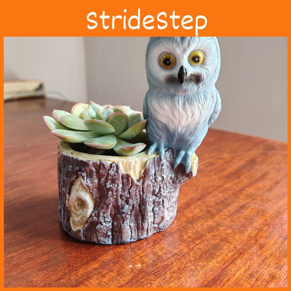 Stylish Owl Planter Elegant Resin Flower Pot For Contemporary Home Dcor