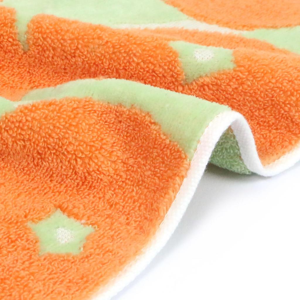 Imabari Towel Iori Face Towel "iyokan" (Orange)