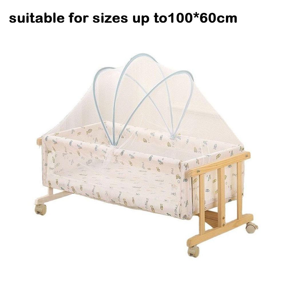 Full-coverage Baby Cot Cover Washable Crib Cover Crib Mosquito Net  for Holidays Travel Summer