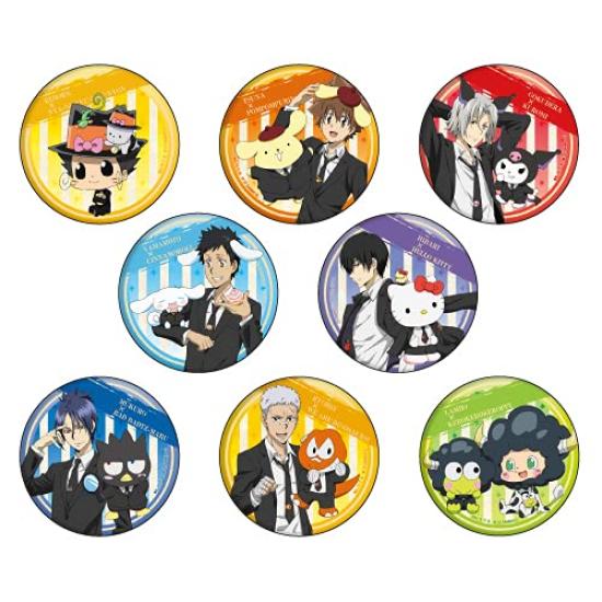 A3 Katekyo Hitman Reborn x Sanrio Characters 02 65mm BAT-RES-02 Can Badge Box of 8