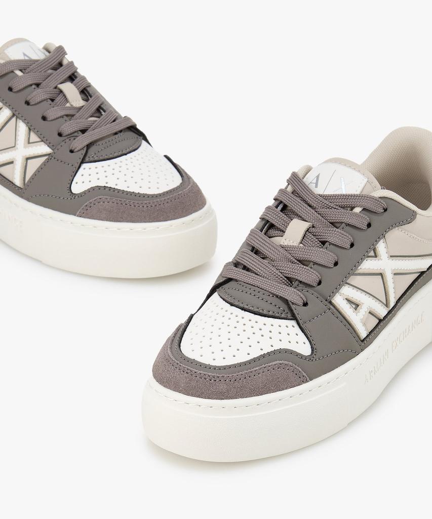 Armani Exchange Women'S Perforated Toe Platform Sneakers _Beige_A425375501