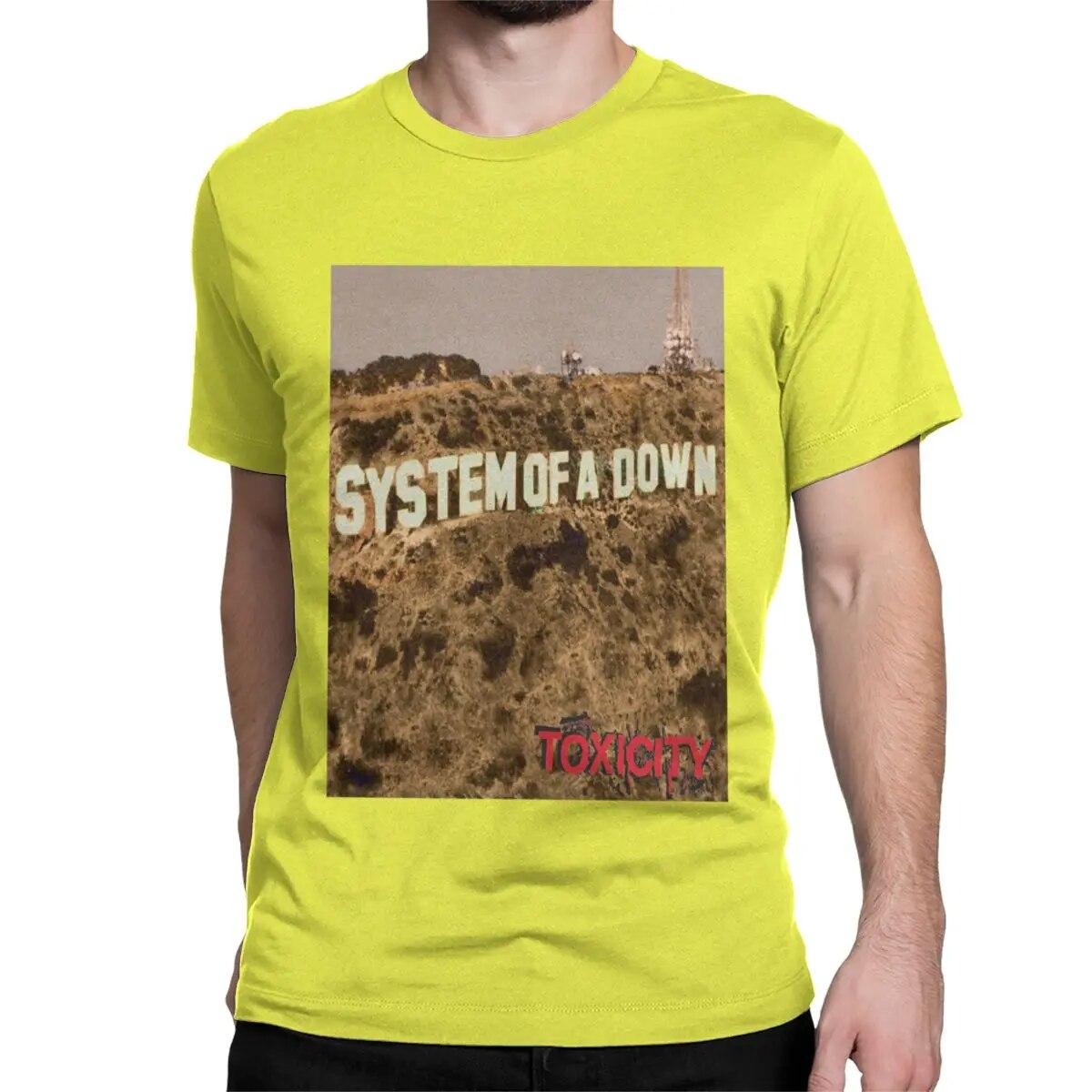 

Чоловіки Wo Unisex T-Shirt System Of A Down Funny Cotton Tees Short Sleeve Heavy Metal Rock T-Shirt Топи з круглим вирізом Класика 3XL