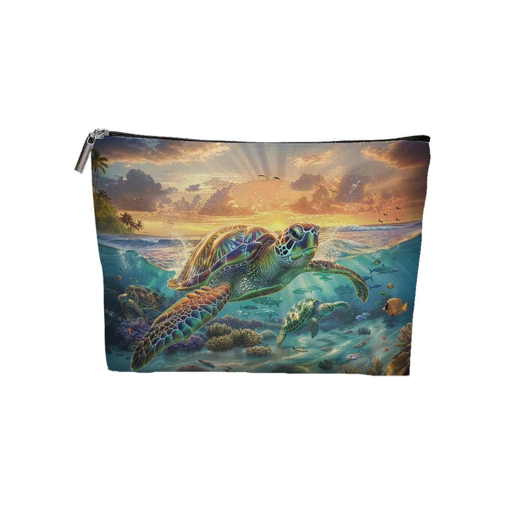 Beach Life Sardine Makeup Bag – Summer Vacation Travel Organizer & Accessories Pouch
