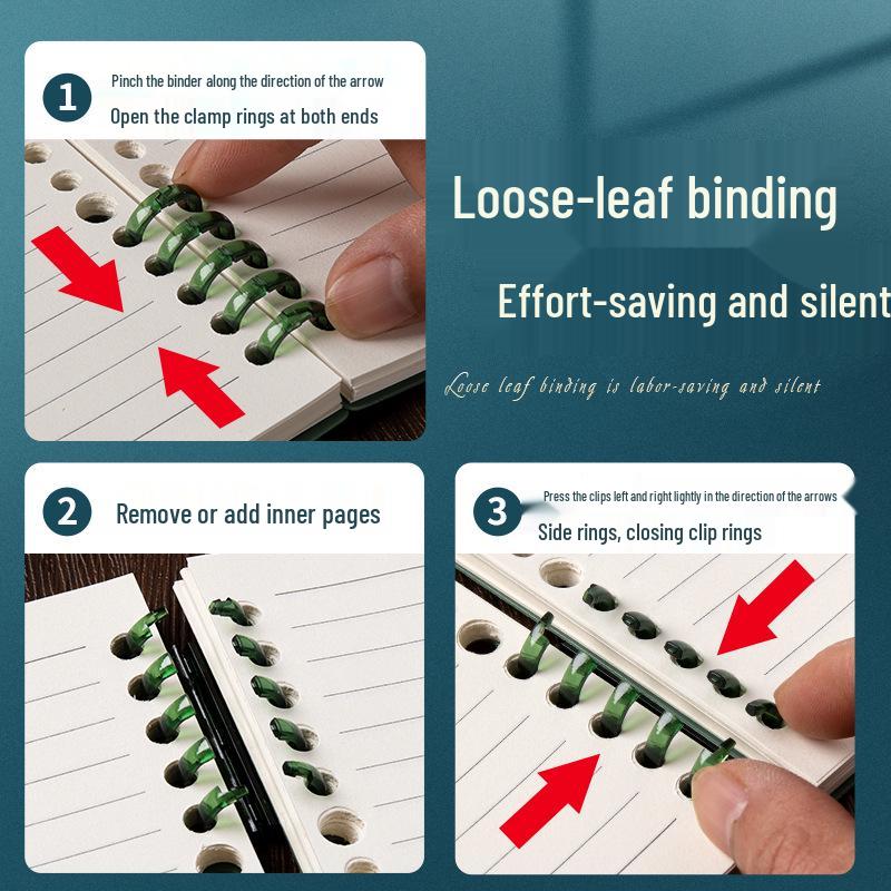 B5 Vintage High-Value Notebook for Students - A5, Extra Thick, Detachable, Gentle On Hands