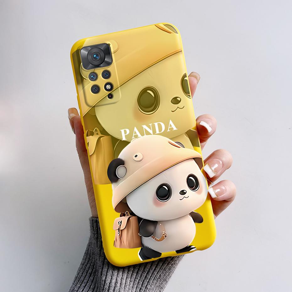 For Redmi Note 11S Note 11 Pro 5G 4G Case Cute Rabbit Panda Protector Fundas Cover For Redmi Note 11 note11E Silicone Phone Case