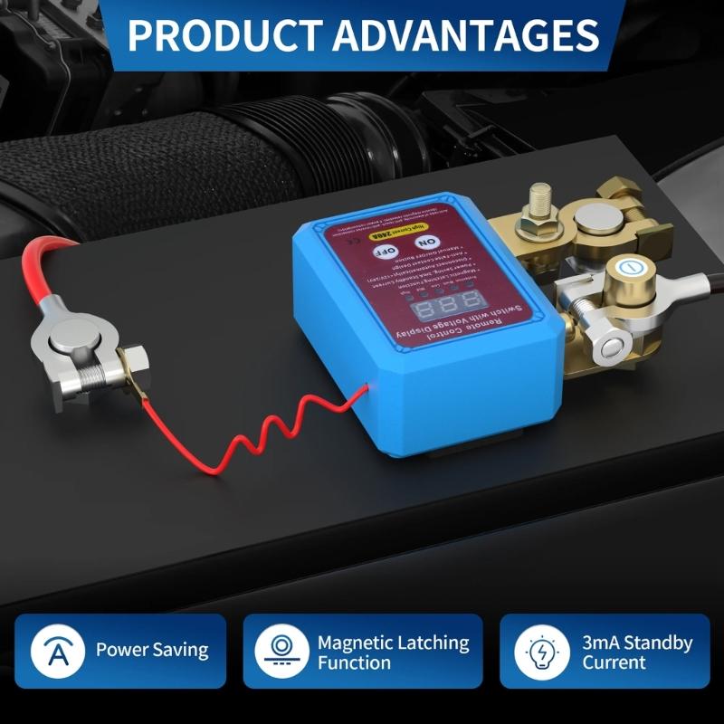 12V 240A Automatic Kill Switch Battery Disconnect Switch Battery Remote Control Switch Leakage Protections