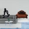 Modern Abstract Figure Sculpture Sofa Chair Collectible Decorative Figurine Miniature Furniture