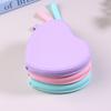 Portable Silicone Coin Purse Waterproof Heart-Shaped Small Wrist Wallet Solid Color Zipper Travel Sundries Storage Bag