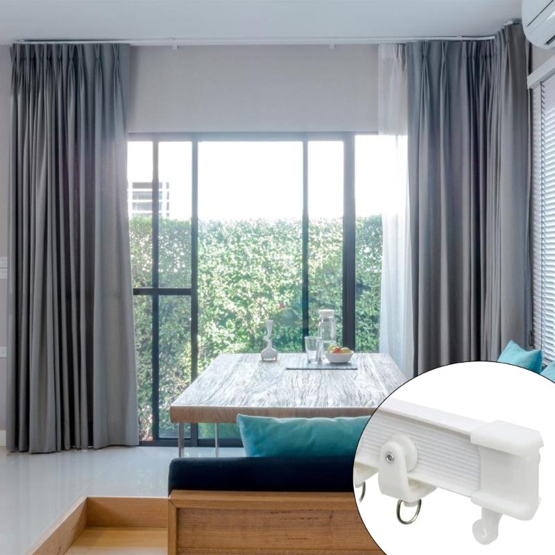 Adjustable Curtain Rail Assembly Bendable Curtain Rail Hardware Set Curtain Track Rail Accessories Easy Installation