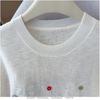 2026 Summer Versatile Embroidered Ice Silk Tencel Knit Women's T-Shirt