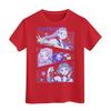 Boys Girls Round Neck Casual Printed Short-sleeved T-shirt Top