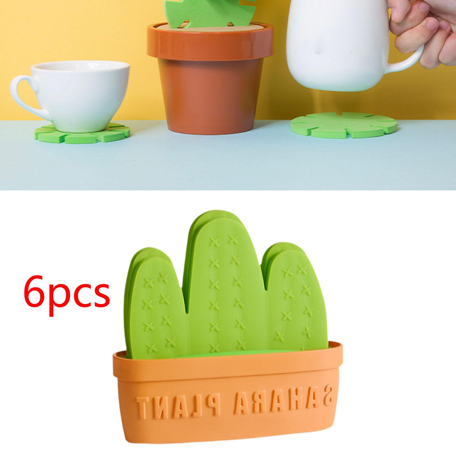 

Coaster Set Heat Resistant Mat Waterproof Simple Plant Shaped Easy to Clean Protector Bowl Mat Placemats for Restaurant Home коричневий