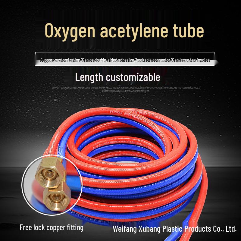Dual-Color Linked Oxygen-Acetylene Cutting Hose