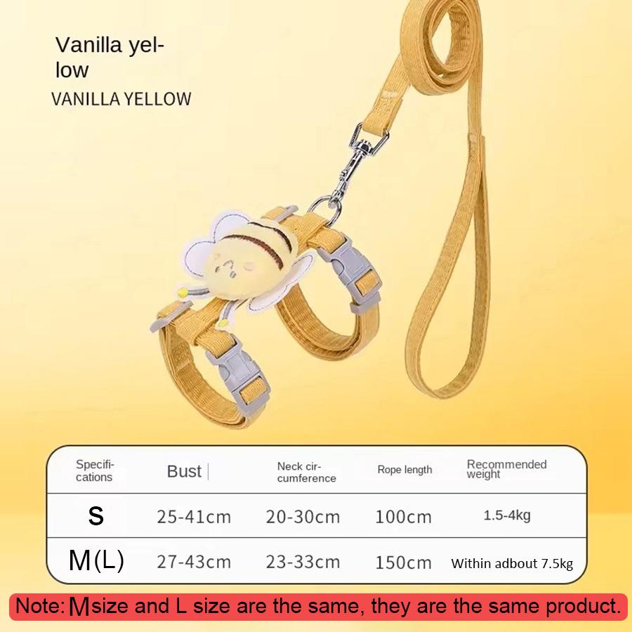 Cat Traction Rope Anti-break Free Special Cat Rope for Going Out I-shaped Adjustable Chest and Back Cat Rope