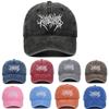 Visiera Ricamo Berretti da Baseball Regolabile Gotico Street Punk Berretti da Baseball Lavati Hip-hop Cappelli Parasole