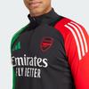 Adidas Arsenal 24-25 Sports Training Half-Zip Pullover Football Jersey Men Jerseys Green Black Red IS9987
