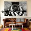 36X60 Premium A$Ap Rocky Flag Tapestry, Black Single Line Art, Easy To Hang, Hip-Hop Rap Decor For Music Room & Album Showcase