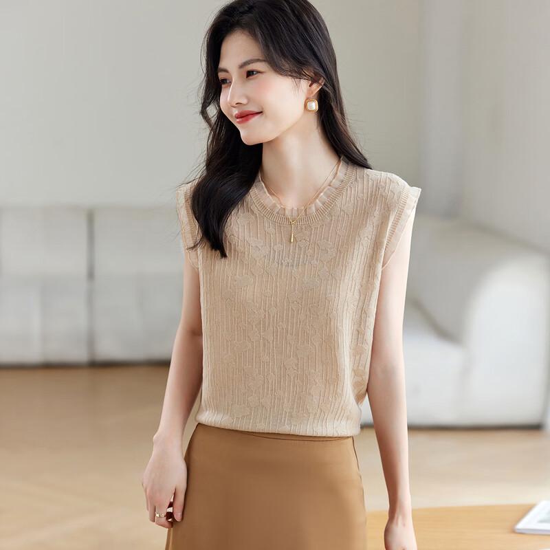 Srcr Women s Lace Crochet Wool Vest M