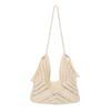 Chic Fashionable Knitted Shoulder Bag For Women In Brown And Beige Colors For Everyday Use