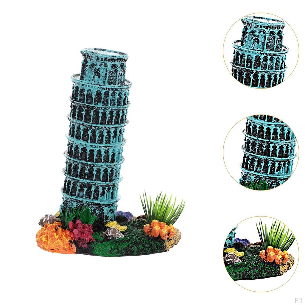 Aquarium Ornament, Aquarium Zierde Zubehör, Tischdeko Layout Harz Schiefer Turm