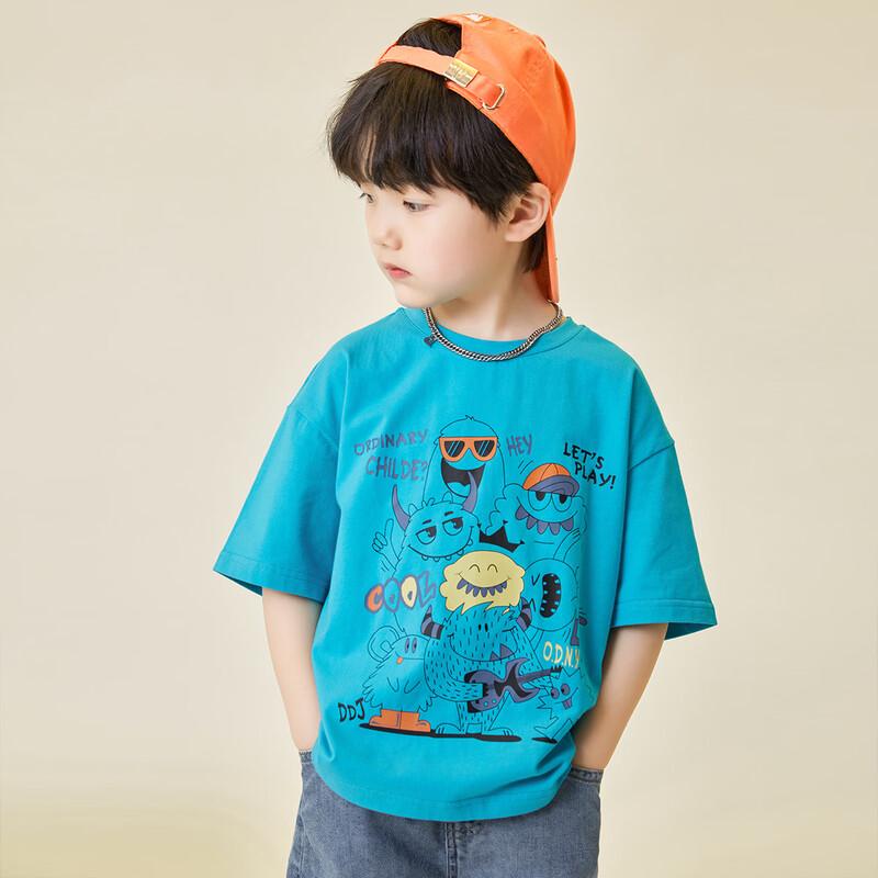 Boy's Summer Cartoon Print Short Sleeve T-Shirt