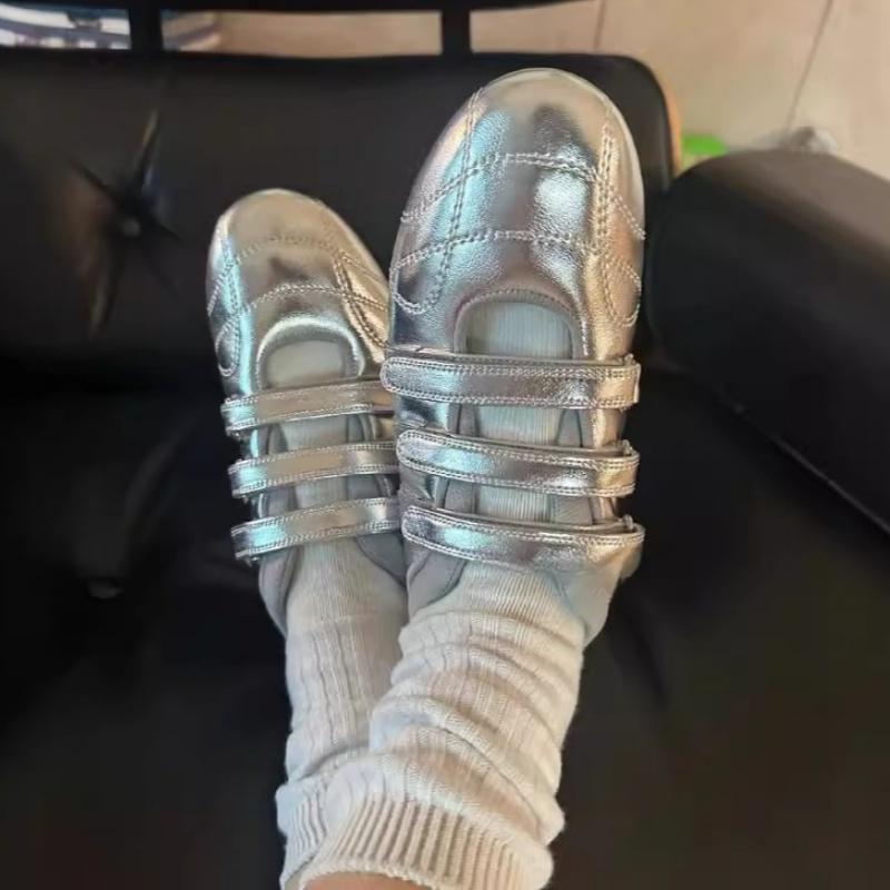 Fashion Women's Ballet Flat Shoes 2025 Summer New Casual Sports Shoes Retro Round Toe Comfortable Flat Outside Soft Shoes Zapatos Mujer