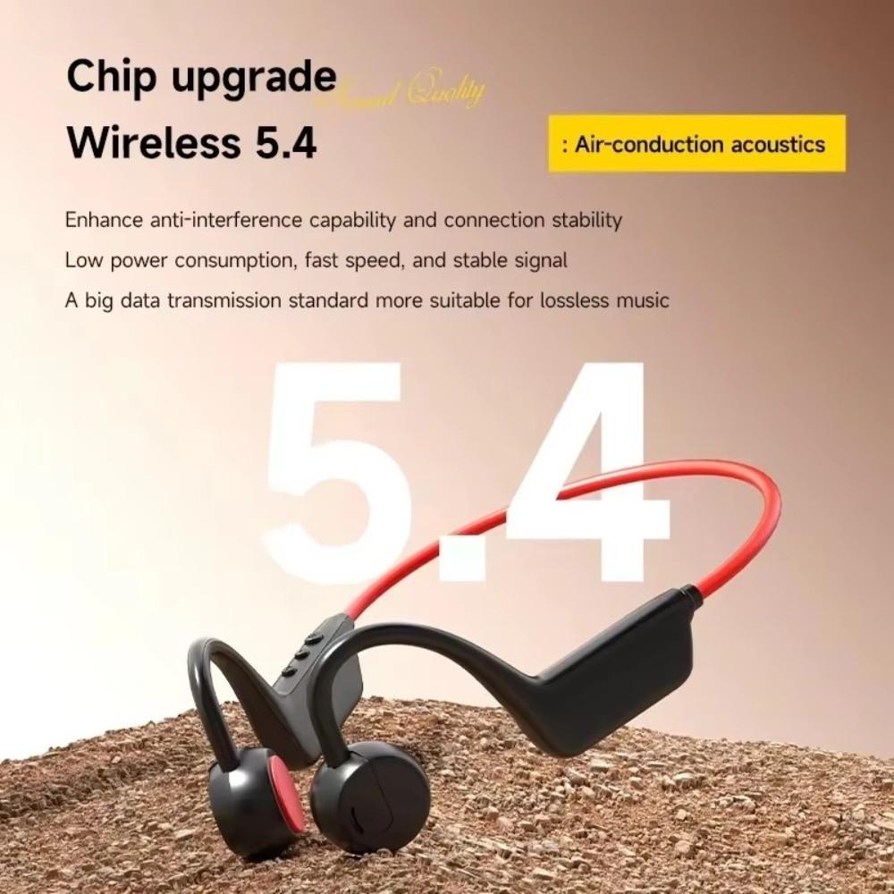 IPX8 Waterproof Bone Conduction Headphones With Microphone Sports Headset Outdoor Activities