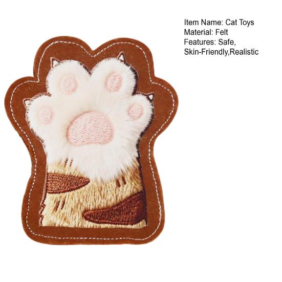 Felt Catnip Ball Toy Natural Catnip Infused Toy for Cats Kittens Safe Interactive Play Toy for Chewing Batting Teeth Cleaning Stress Relief Toy
