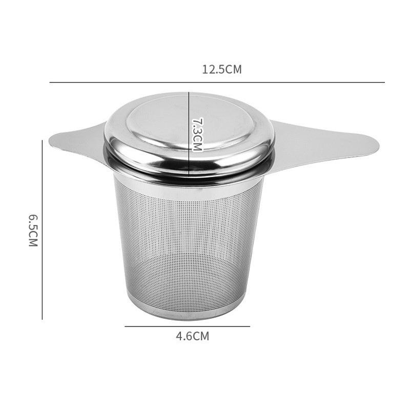 1pc Stainless Steel Tea Infuser & Strainer - Fine Mesh Filter, Foldable Handle Tea Diffuser, Reusable Tea Brewing Strainer