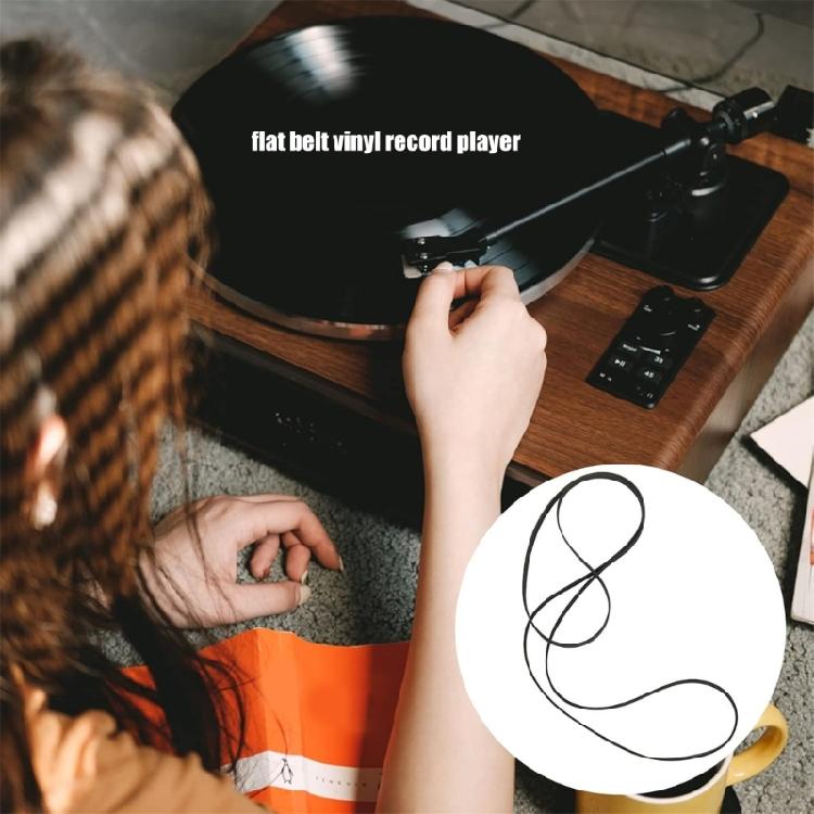 10Pcs Turntable Belt for Record Player Belt Replacement Rubber Flat Drive Belt Repair Turntable Belt 190-471mm